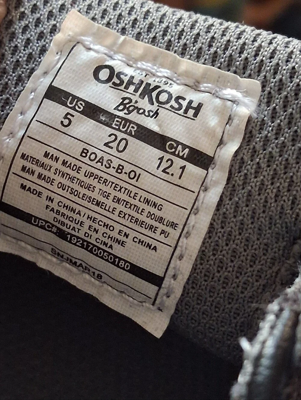 Oshkosh B'gosh - Toddler Boy Black Faux Leather Casual Dress shoes. Size 5